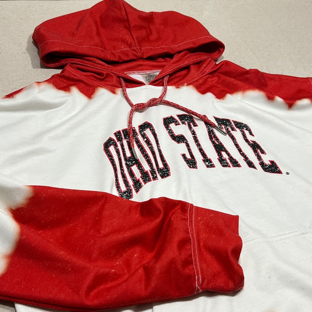 Gameday Couture Ohio State Buckeyes Bleached Tie Dye Hoodie XL‎ NCAA